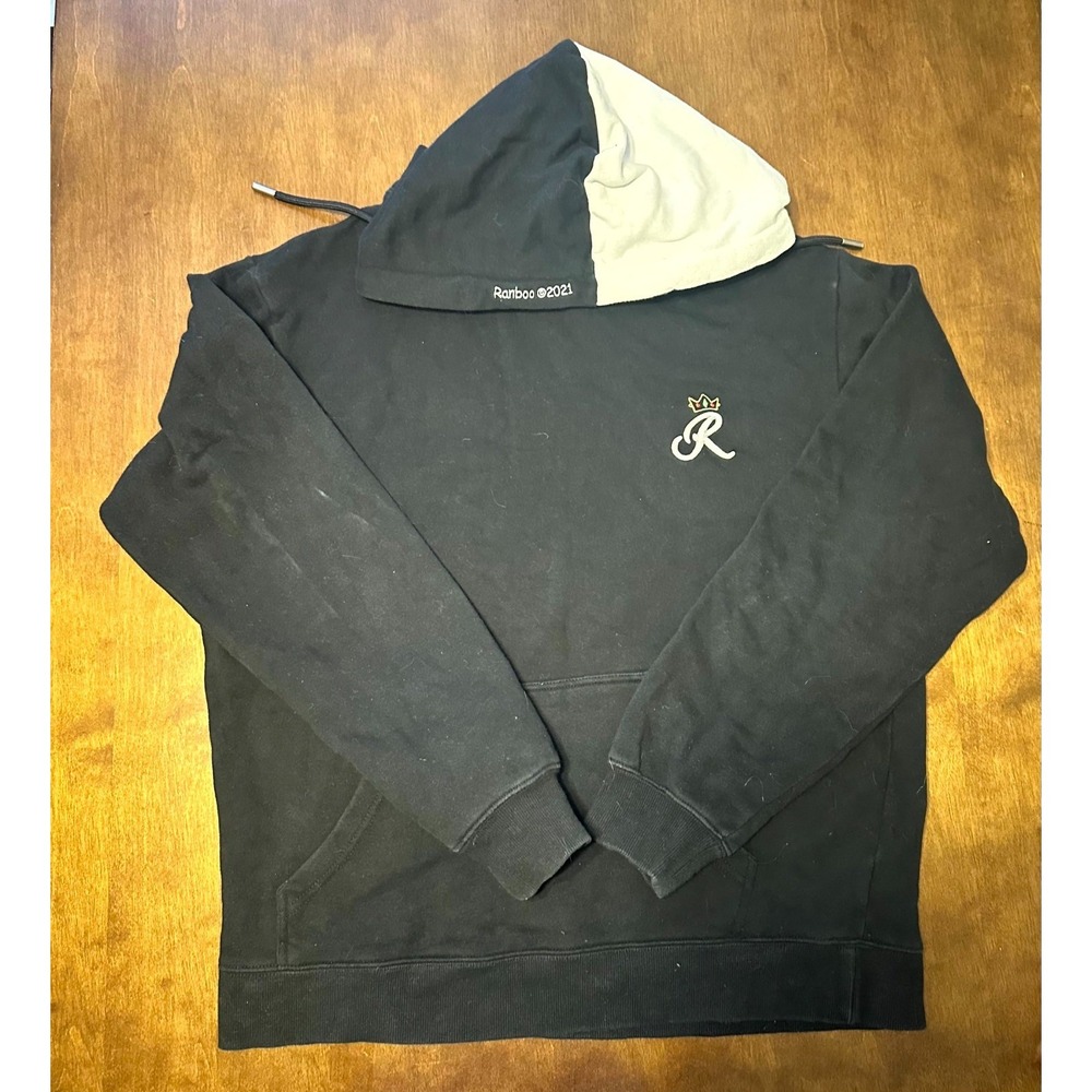 Ranboo The Beloved Hoodie Men Large Black Fleece Lined Embroidered Logo Pullover